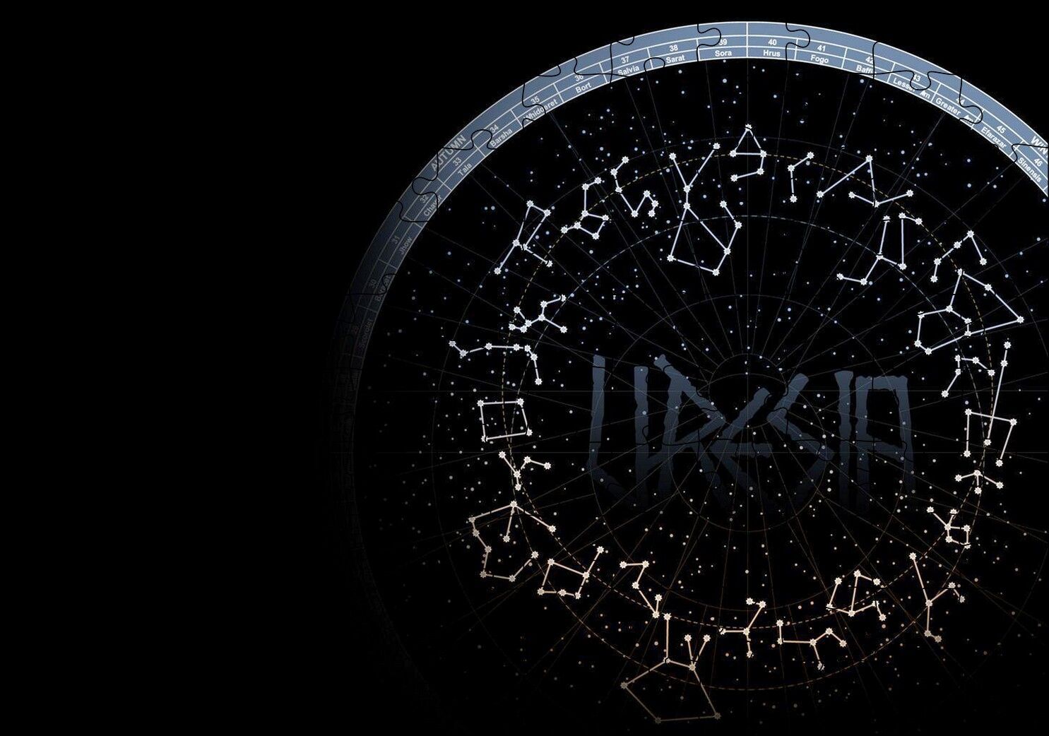 Kuşağı ve Takım Yıldızlarla Burçlar Puzzle Yapboz MDF Ahşap