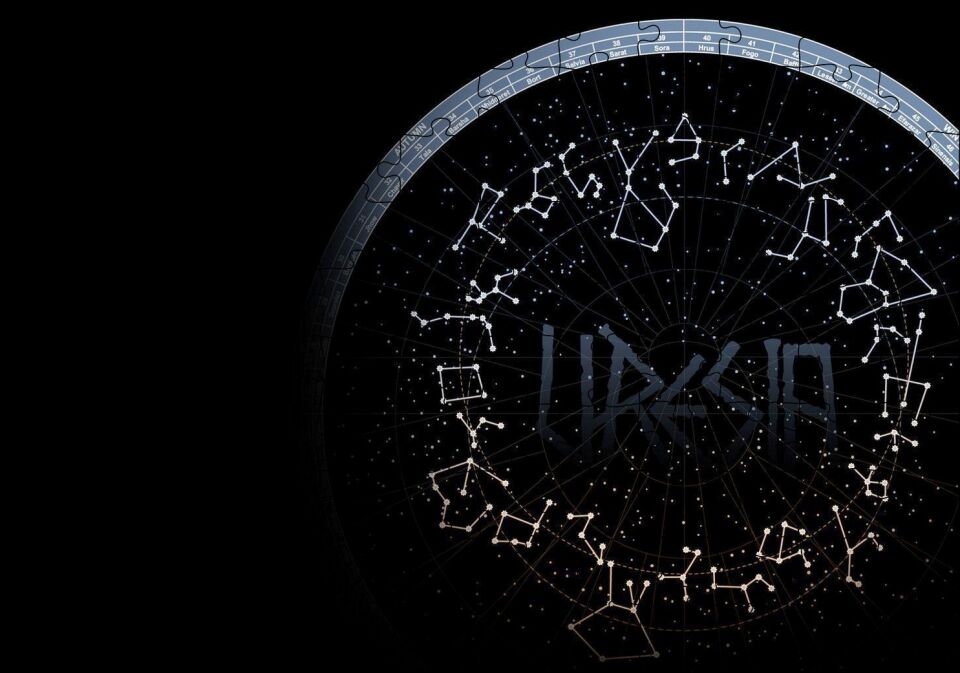 Kuşağı ve Takım Yıldızlarla Burçlar Puzzle Yapboz MDF Ahşap