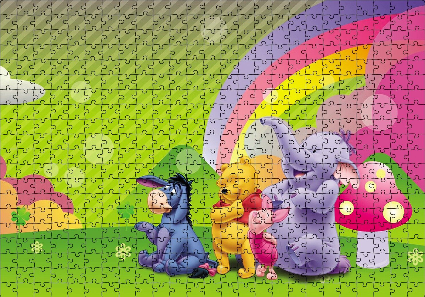 Winnie The Pooh Puzzle Yapboz MDF Ahşap 500 Parça 49 cm X 68 cm