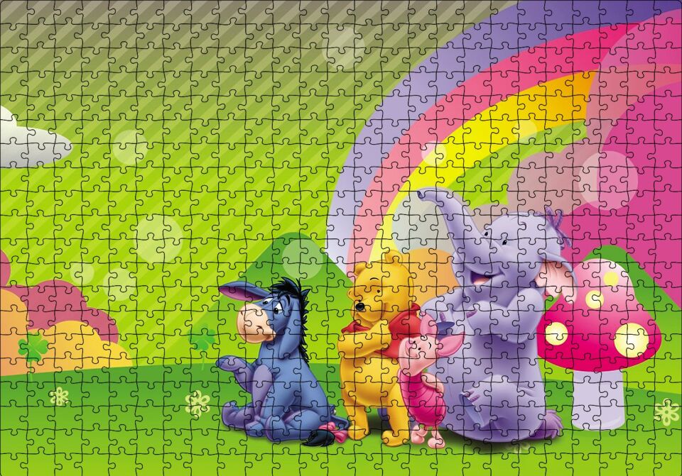 Winnie The Pooh Puzzle Yapboz MDF Ahşap 500 Parça 49 cm X 68 cm