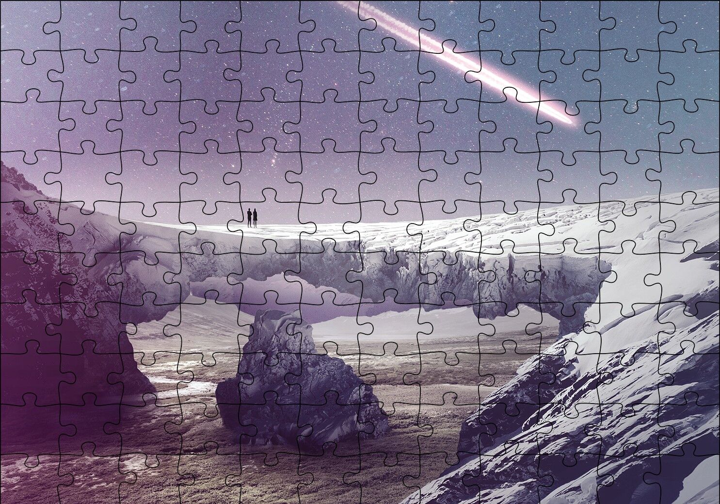 Gelecek Yıldızlar Dünya Dışı Gezegen Puzzle Yapboz MDF Ahşap 120 Parça 24 cm X 34 cm