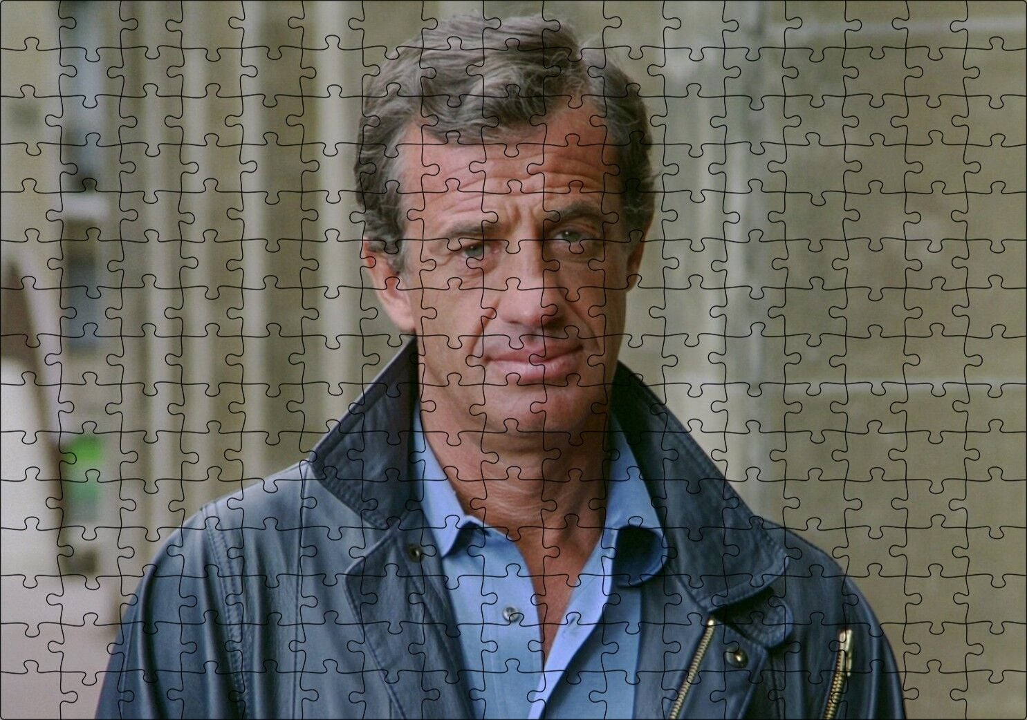 Jean Paul Belmondo Sokak Pozu Puzzle Yapboz MDF Ahşap 255 Parça 34 cm X 49 cm