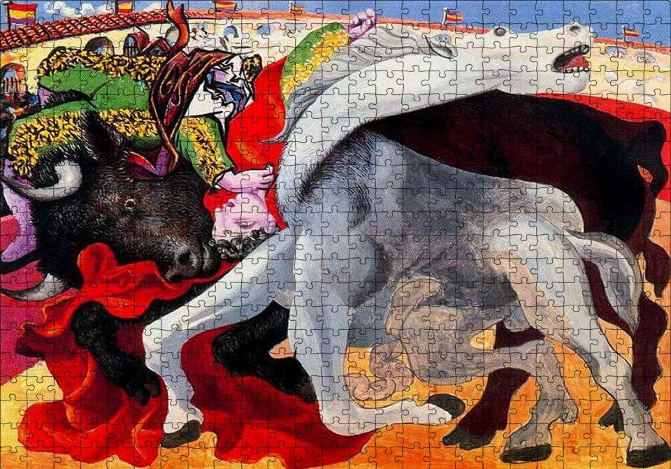 Bullfight Death of the Toreador, 1933 by Picasso Puzzle Yapboz MDF Ahşap 500 Parça 49 cm X 68 cm