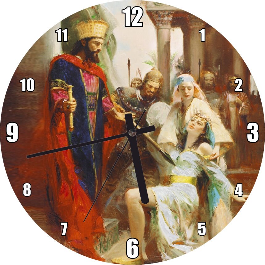 Pino Daeni Premses Ester  Mdf Ahşap Duvar Saati