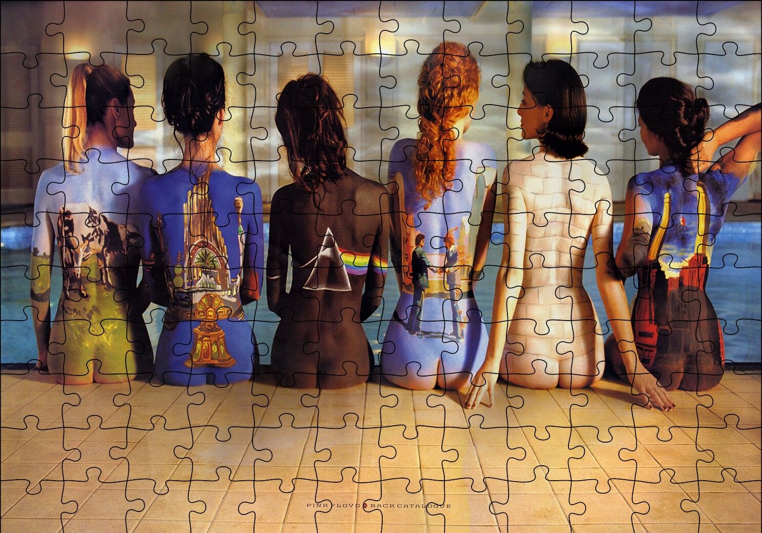 Tuval Kadınlar Puzzle Yapboz MDF Ahşap 120 Parça 24 cm X 34 cm