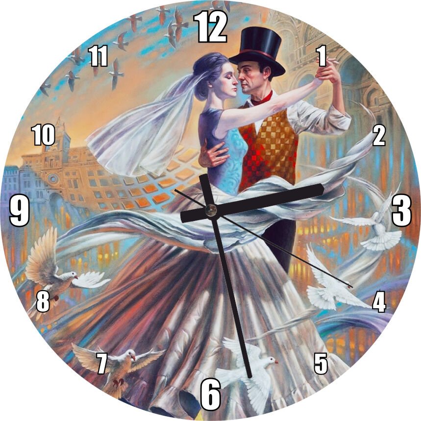 Rüzgar Dansı   Mdf Ahşap Duvar Saati