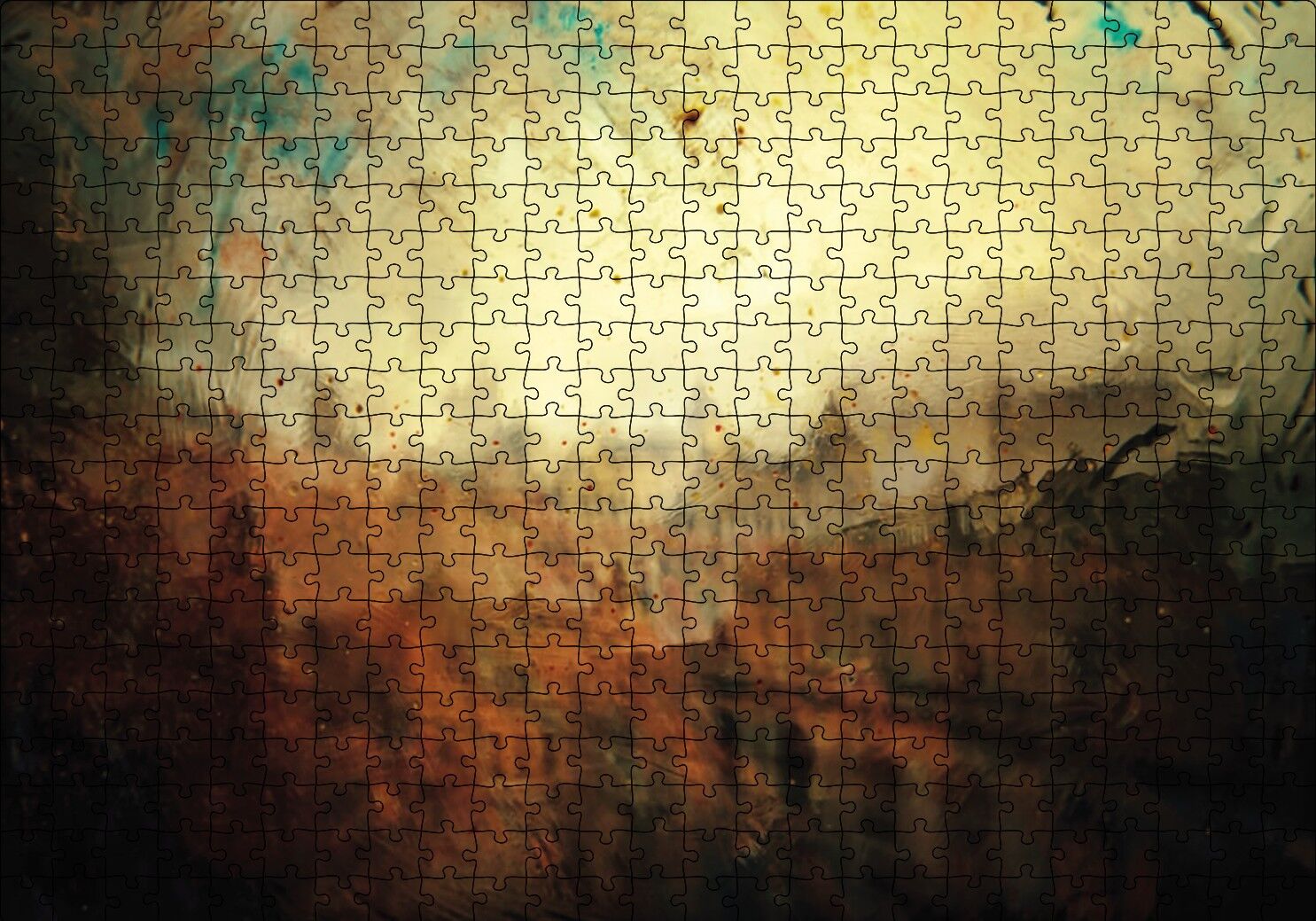 Yağmurda Şehir Sanat Puzzle Yapboz MDF Ahşap 500 Parça 49 cm X 68 cm