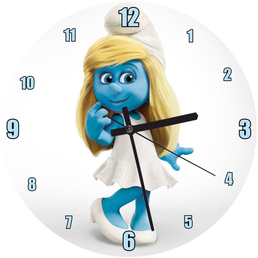 Şirinler Şirine  Mdf Ahşap Duvar Saati