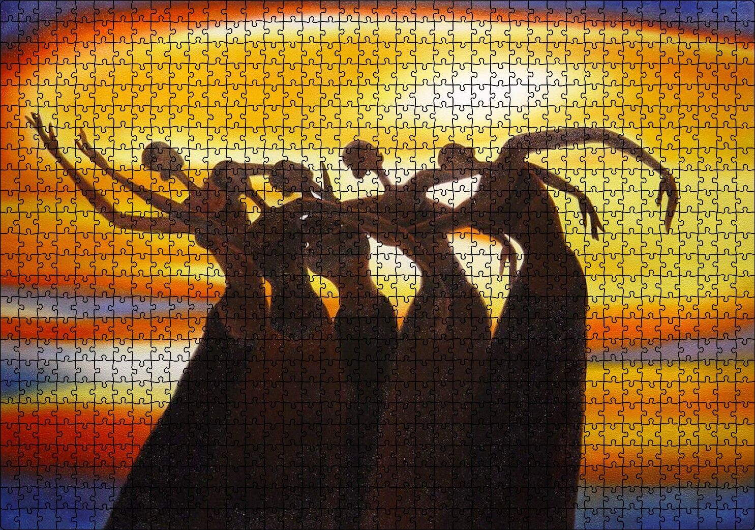 Dans Eden Afrikalı Kadınlar Puzzle Yapboz MDF Ahşap 1000 Parça 49 cm X 68 cm