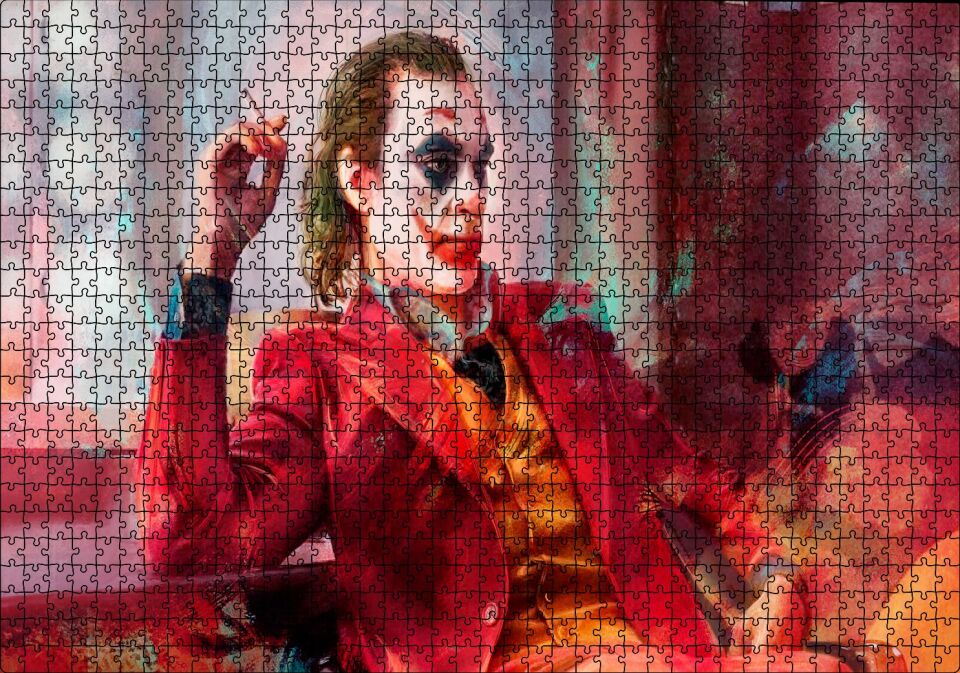Joker 2019 Film DC Çizgi Görseli Puzzle Yapboz MDF Ahşap 1000 Parça 49 cm X 68 cm