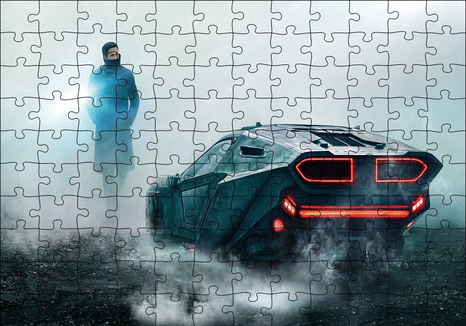 Bıçak Sırtı Ryan Gosling Puzzle Yapboz MDF Ahşap 120 Parça 24 cm X 34 cm