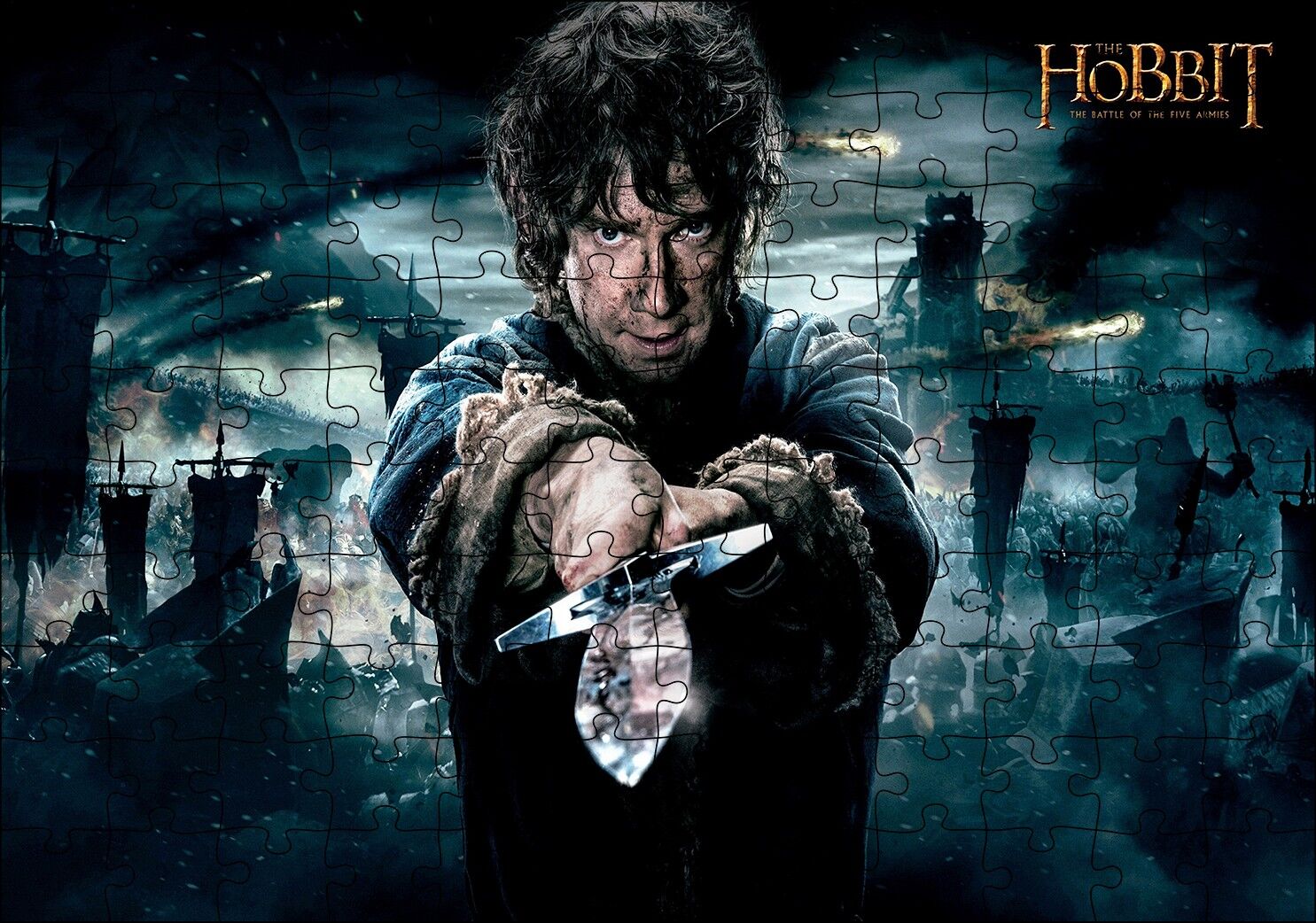 Hobbit Beş Ordunun Savaşı Puzzle Yapboz MDF Ahşap 120 Parça 24 cm X 34 cm