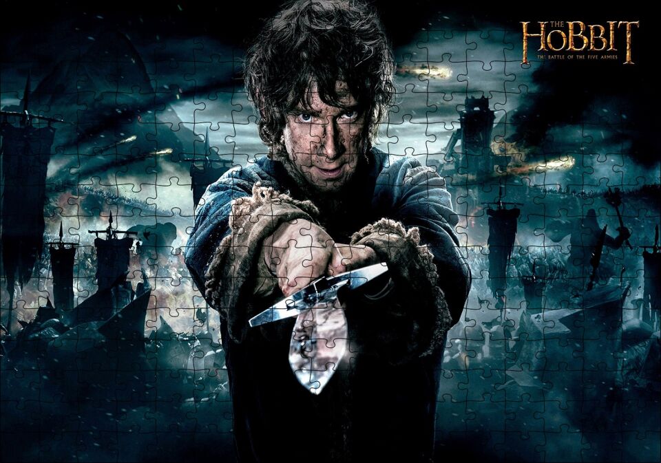 Hobbit Beş Ordunun Savaşı Puzzle Yapboz MDF Ahşap 255 Parça 34 cm X 49 cm