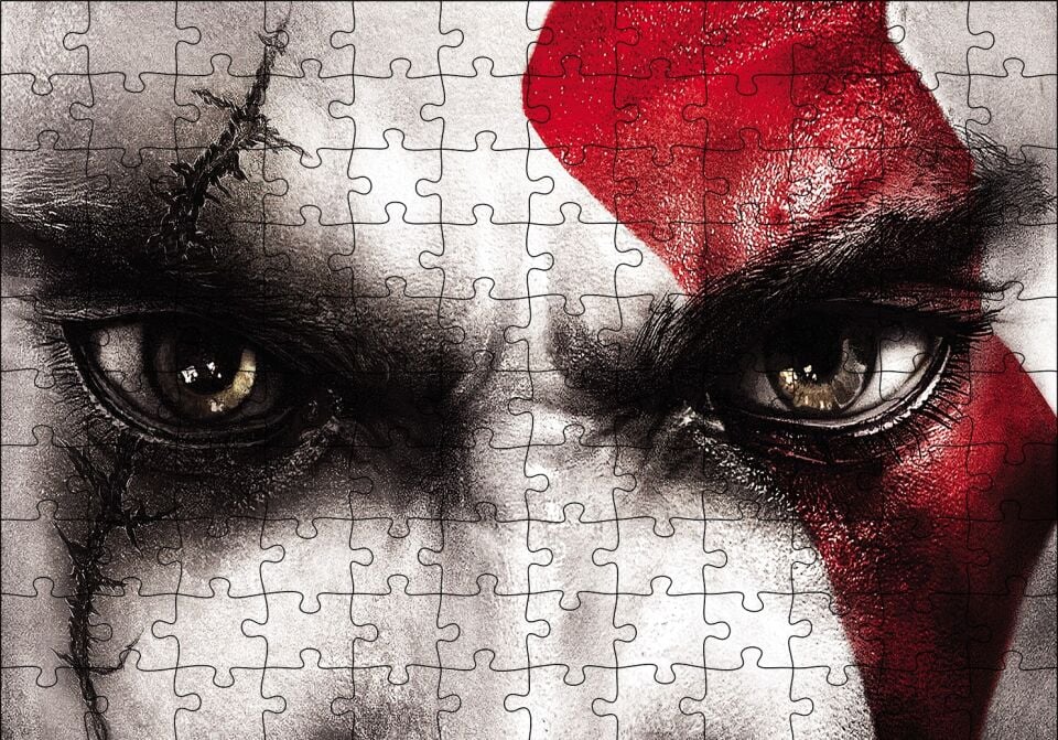 God of War Puzzle Yapboz MDF Ahşap 120 Parça 24 cm X 34 cm