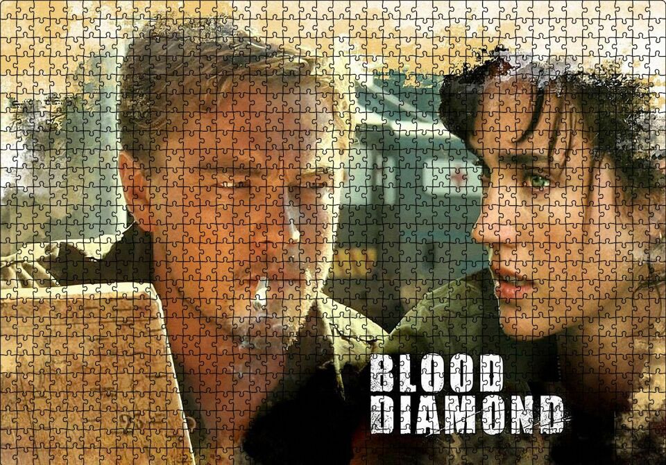 Kanlı Elmas Leo Jennifer Ve Djimon Puzzle Yapboz MDF Ahşap 1000 Parça 49 cm X 68 cm