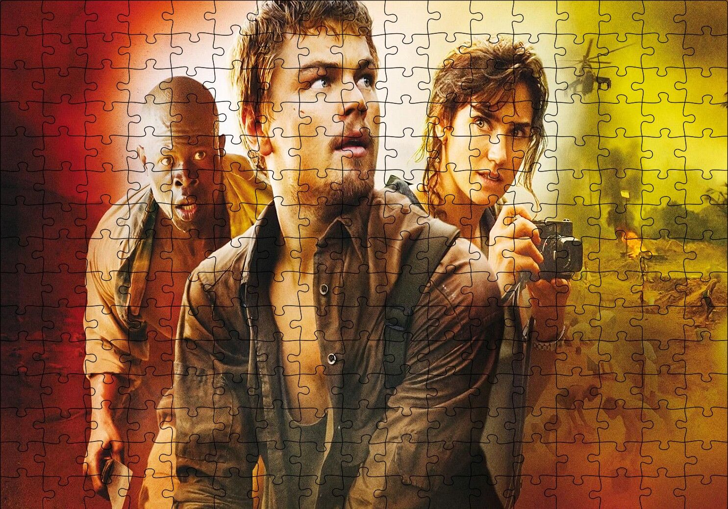 Kanlı Elmas Leo ve Jennifer Afiş Puzzle Yapboz MDF Ahşap 255 Parça 34 cm X 49 cm