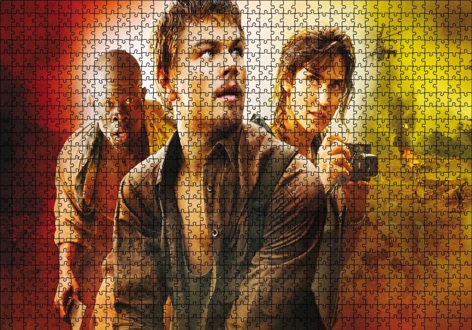 Kanlı Elmas Leo ve Jennifer Afiş Puzzle Yapboz MDF Ahşap 1000 Parça 49 cm X 68 cm