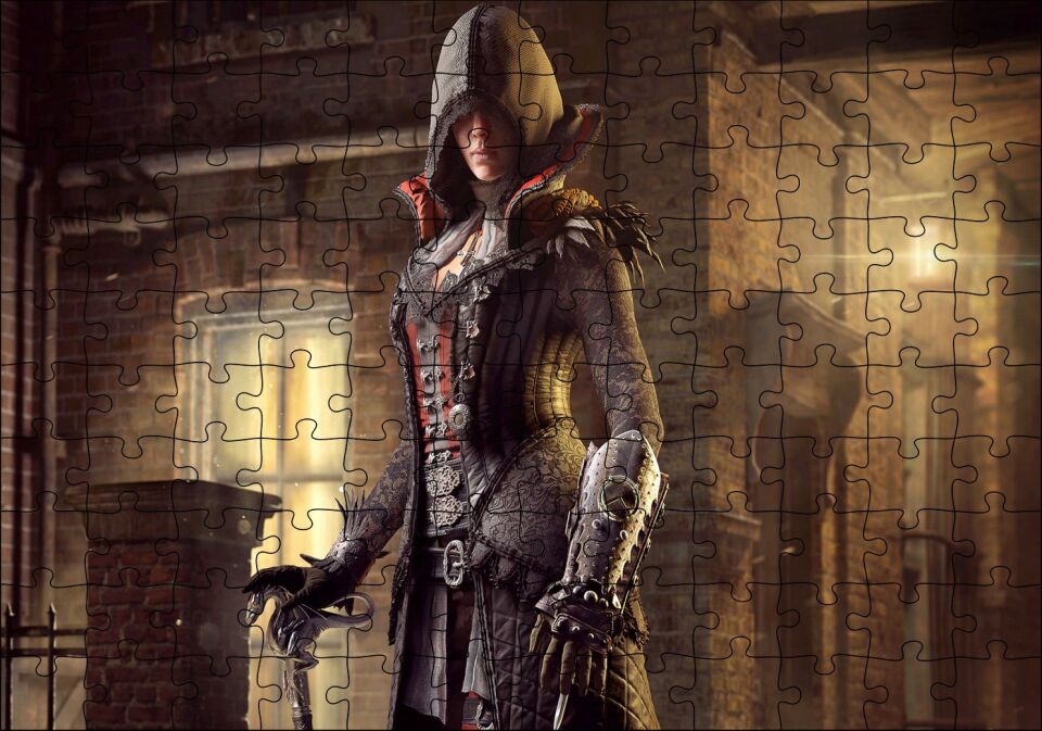 Assassins Creed Sendika Evie Video Oyun Görseli Puzzle Yapboz MDF Ahşap