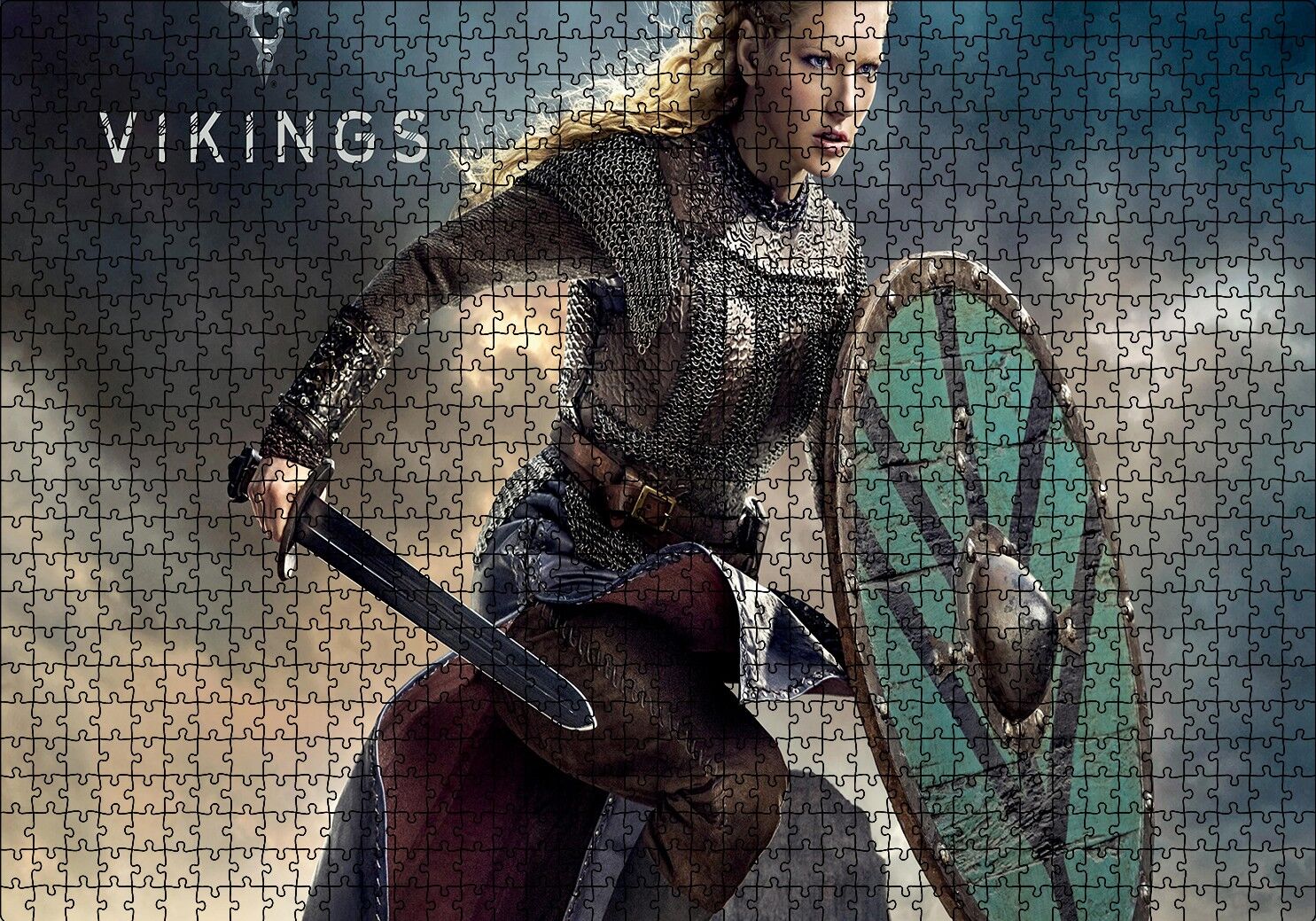 Vikingler Katheryn Lagertha Puzzle Yapboz MDF Ahşap 1000 Parça 49 cm X 68 cm