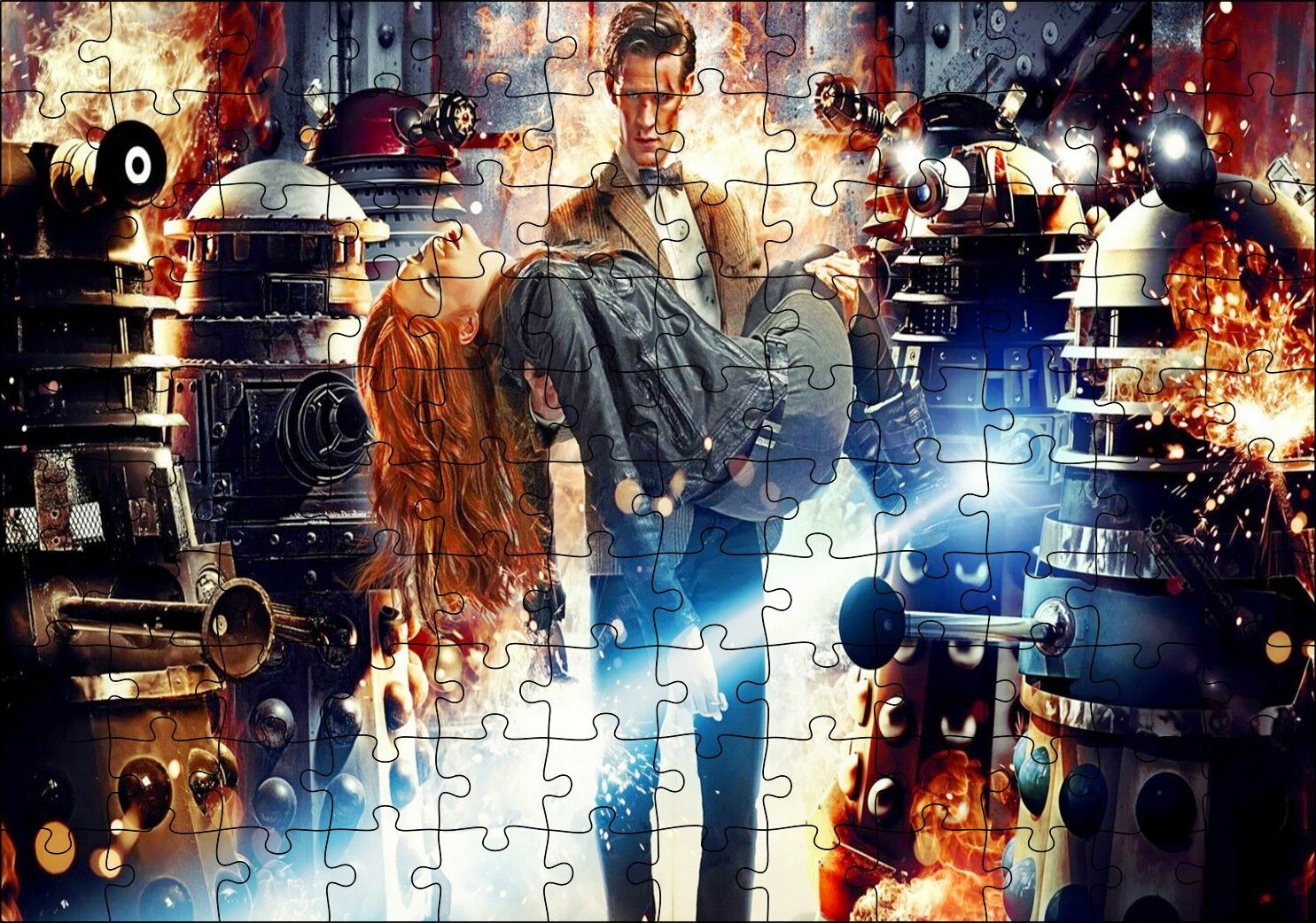 Doctor Who 7. Sezon Görseli Puzzle Yapboz MDF Ahşap 120 Parça 24 cm X 34 cm