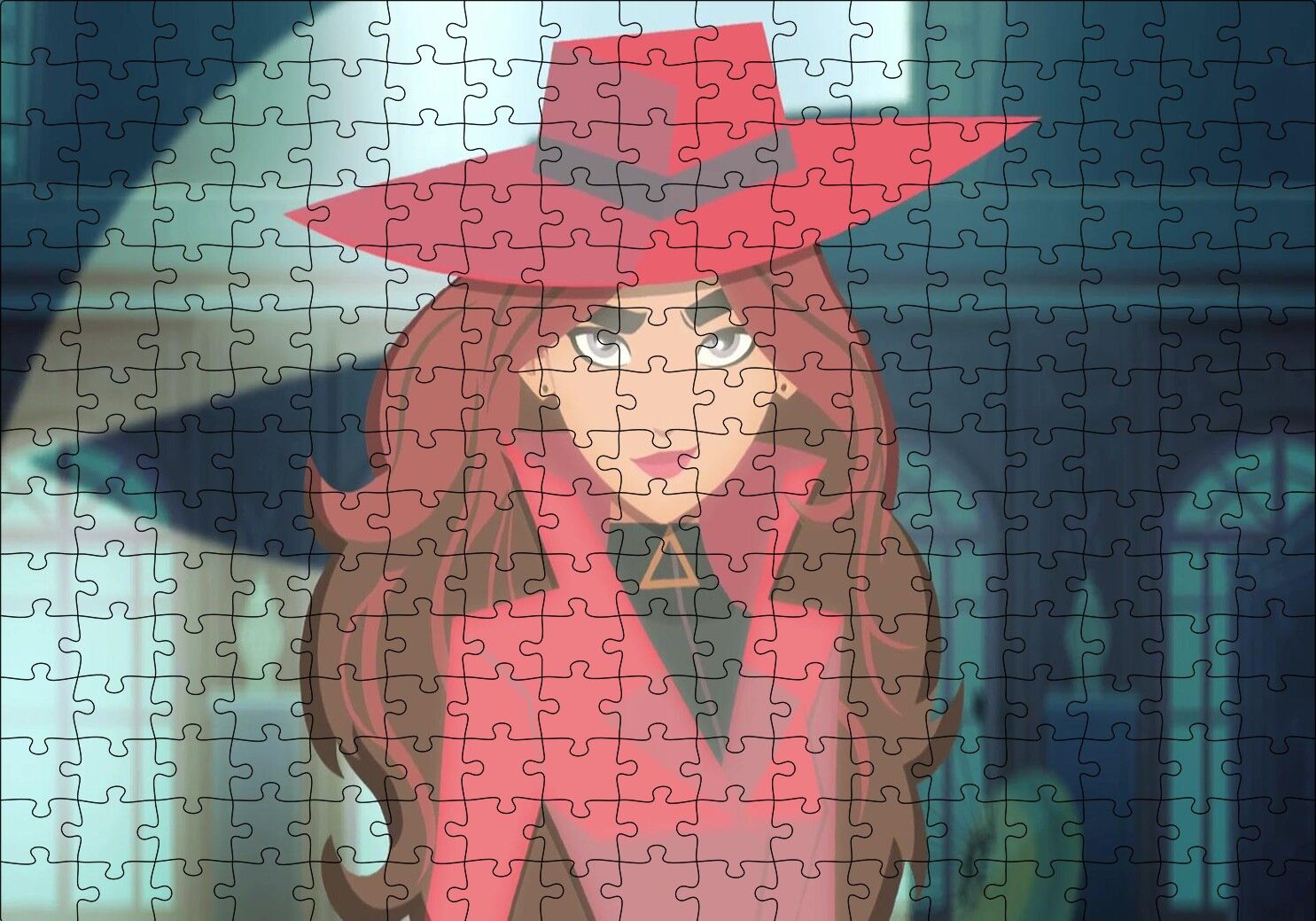 Carmen Sandiego Portre Puzzle Yapboz MDF Ahşap 255 Parça 34 cm X 49 cm