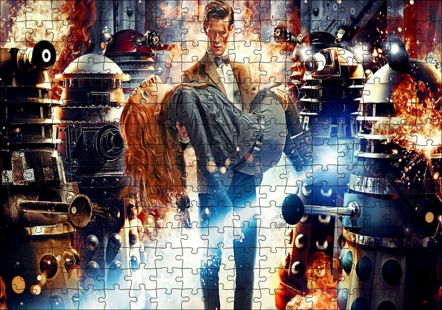 Doctor Who 7. Sezon Görseli Puzzle Yapboz MDF Ahşap 255 Parça 34 cm X 49 cm