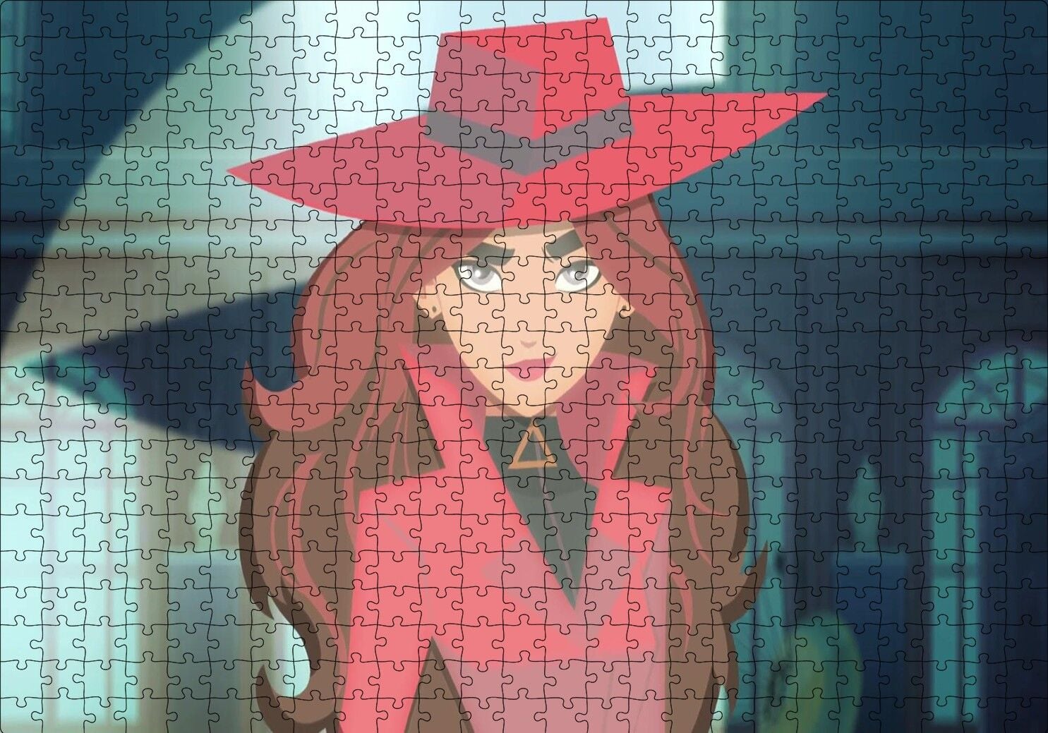 Carmen Sandiego Portre Puzzle Yapboz MDF Ahşap 500 Parça 49 cm X 68 cm