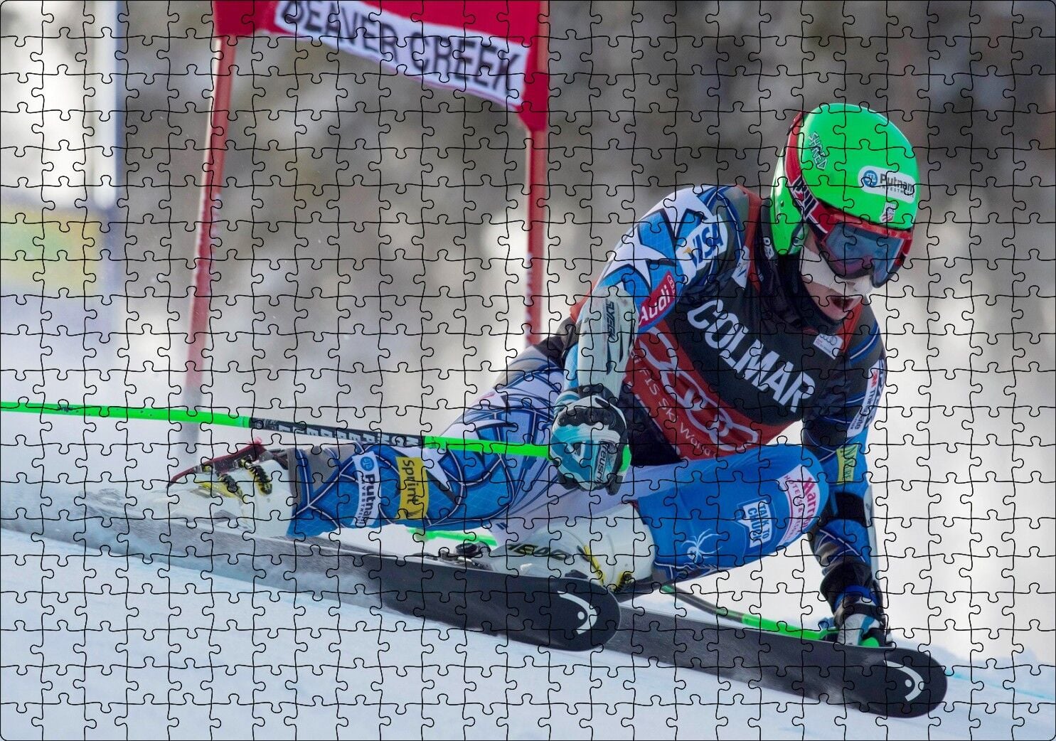 Ted Ligety Kayak Sporu, Puzzle Yapboz MDF Ahşap 500 Parça 49 cm X 68 cm