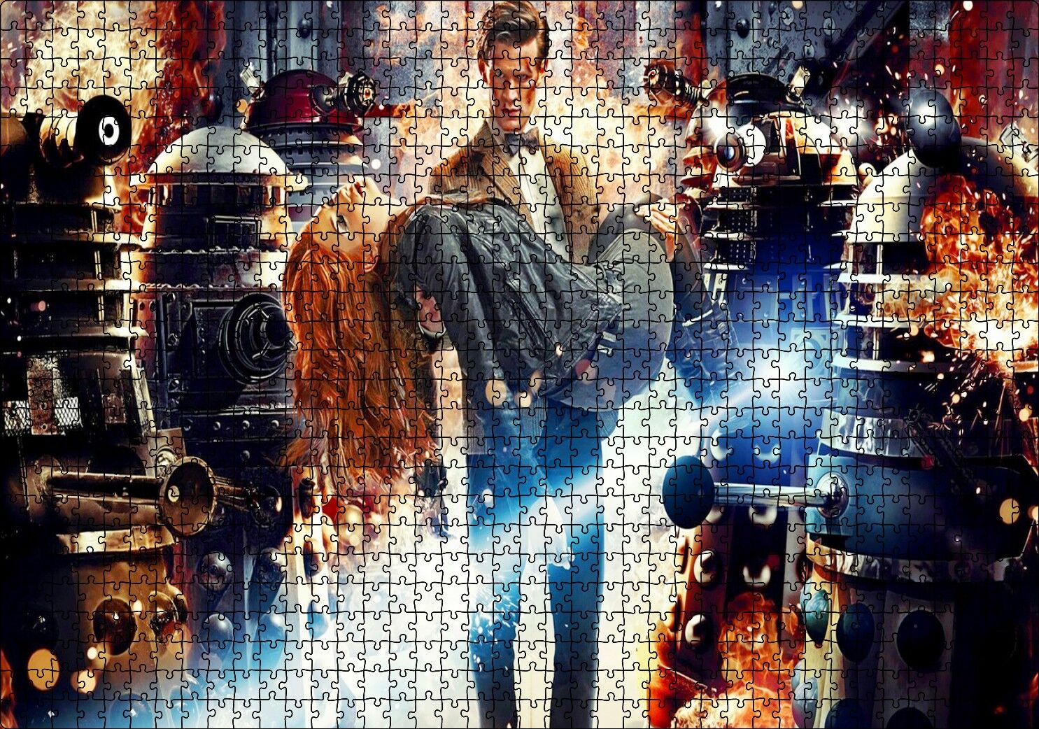 Doctor Who 7. Sezon Görseli Puzzle Yapboz MDF Ahşap 1000 Parça 49 cm X 68 cm