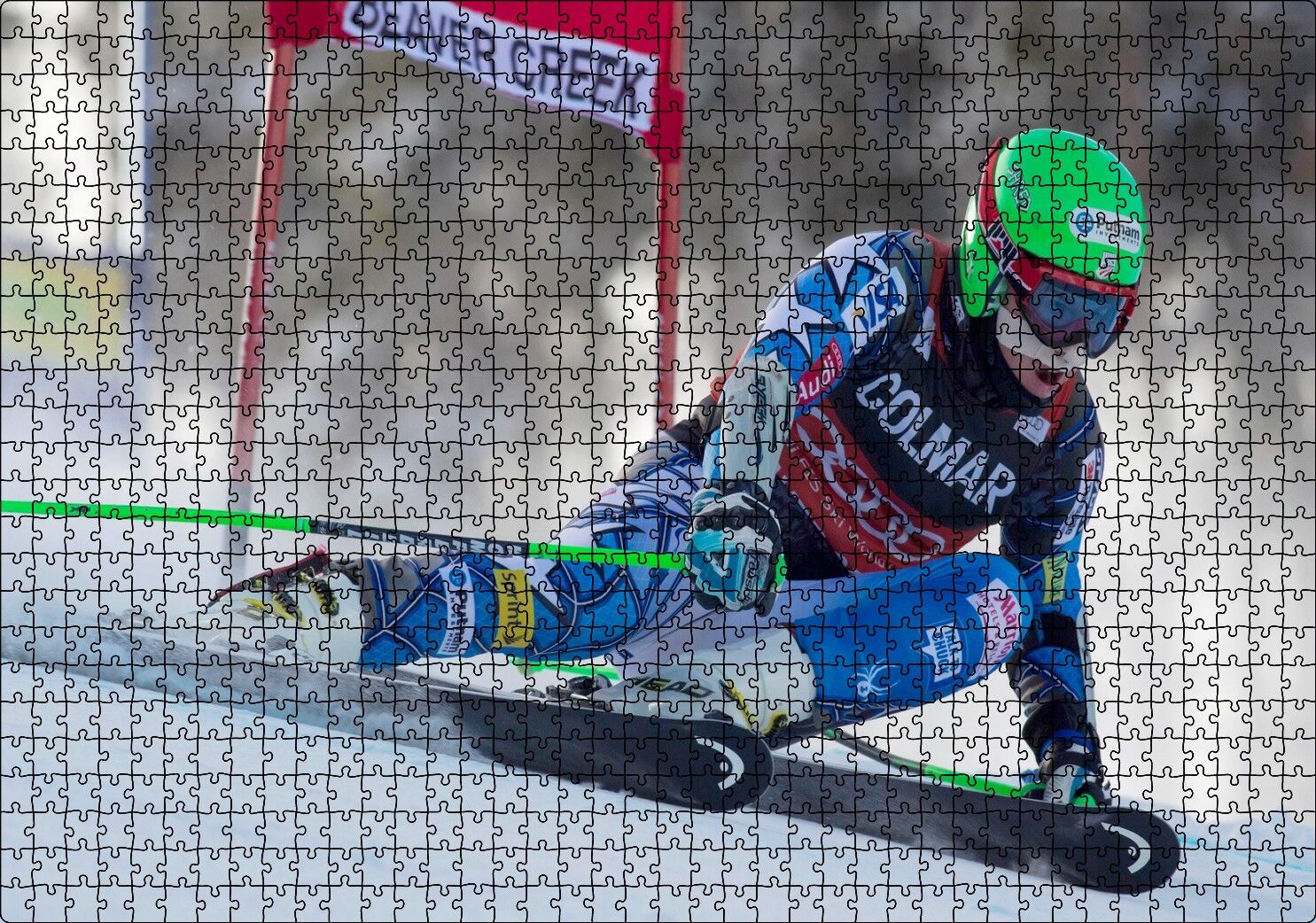 Ted Ligety Kayak Sporu, Puzzle Yapboz MDF Ahşap 1000 Parça 49 cm X 68 cm