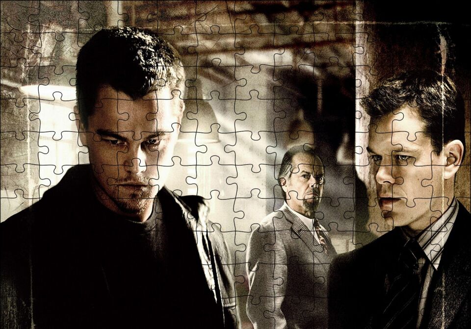 Departed Leo Matt ve Jack Puzzle Yapboz MDF Ahşap 120 Parça 24 cm X 34 cm
