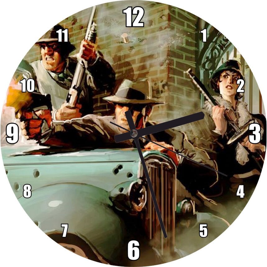 Amerikası Mafya Çatışması 1930'lar  Mdf Ahşap Duvar Saati
