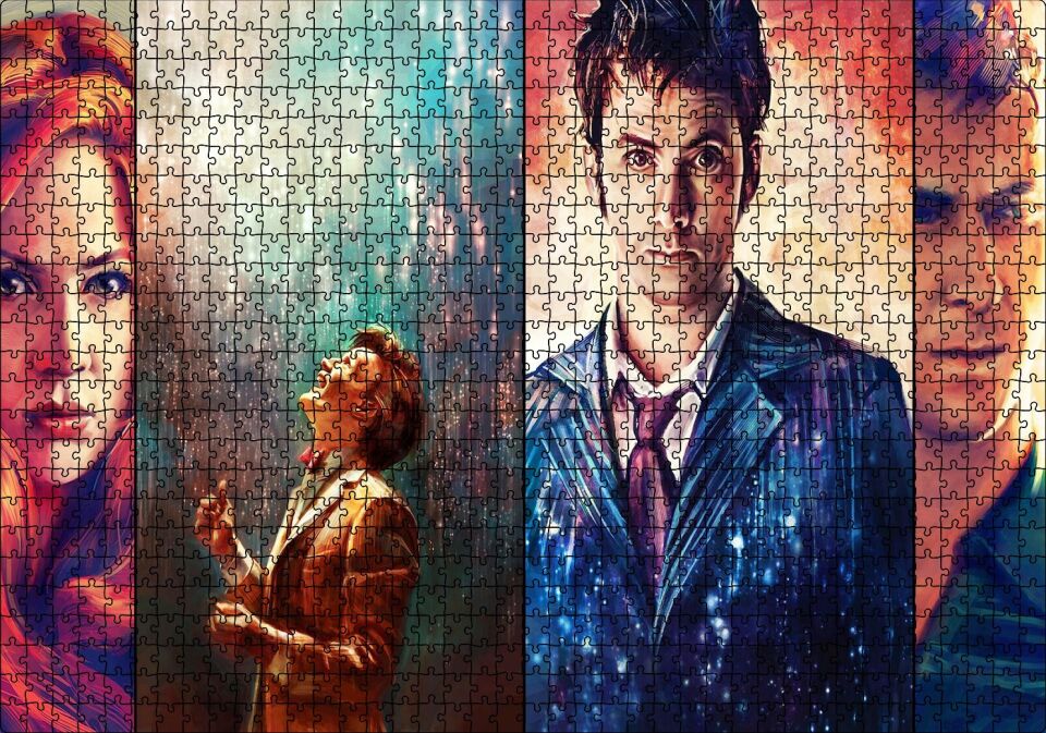 Doctor Who 11 Doktor Puzzle Yapboz MDF Ahşap 1000 Parça 49 cm X 68 cm
