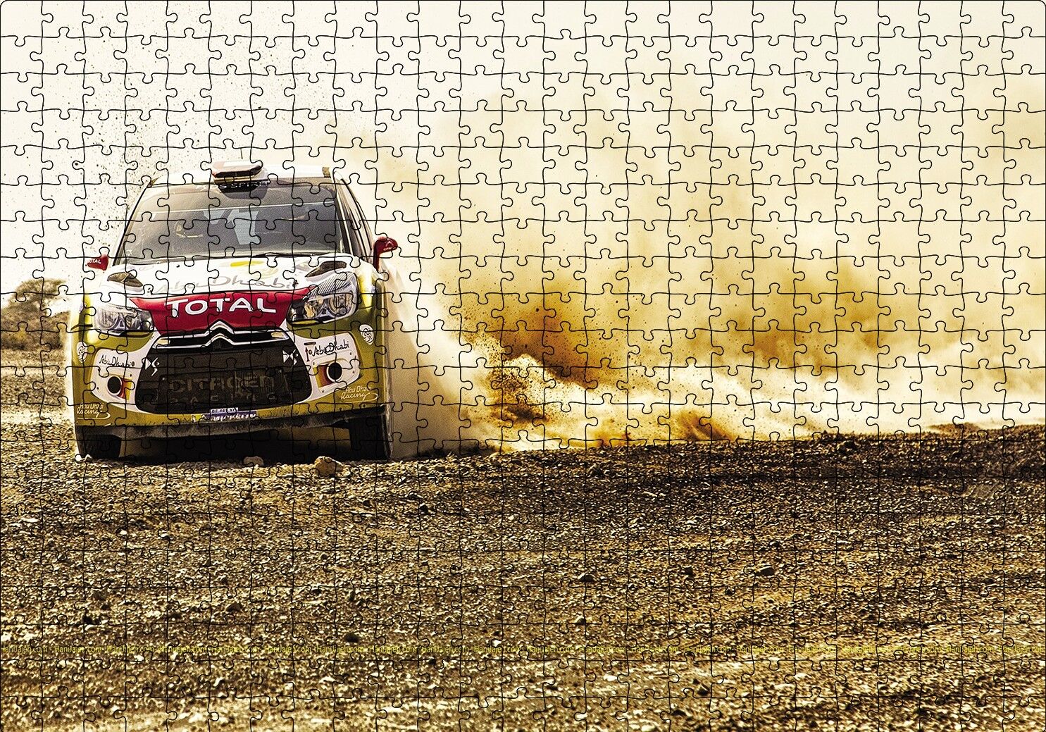 Yarış Arabası Puzzle Yapboz MDF Ahşap 500 Parça 49 cm X 68 cm