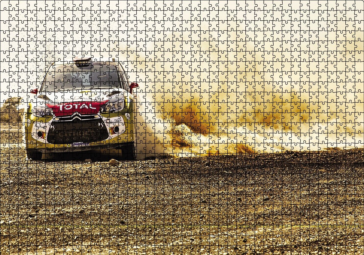 Yarış Arabası Puzzle Yapboz MDF Ahşap 1000 Parça 49 cm X 68 cm