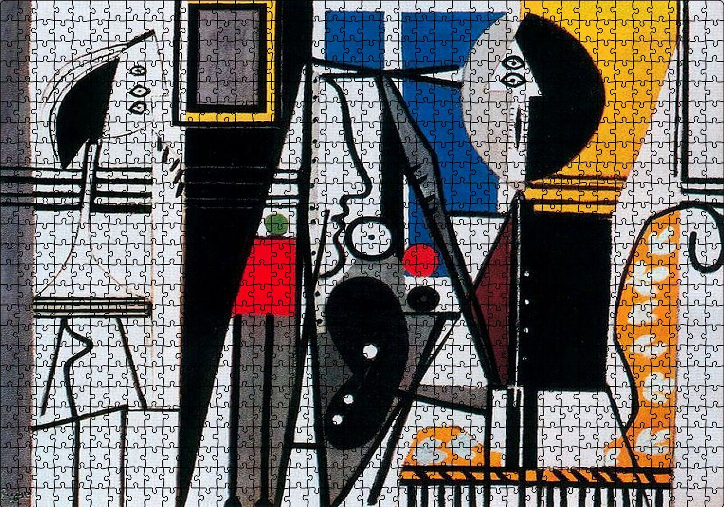Painter and Model 1928 by Pablo Picasso Puzzle Yapboz MDF Ahşap 1000 Parça 49 cm X 68 cm