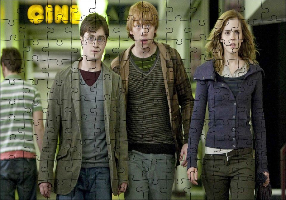Harry Potter Ve Ölüm Yadigarları Görseli Puzzle Yapboz MDF Ahşap 120 Parça 24 cm X 34 cm