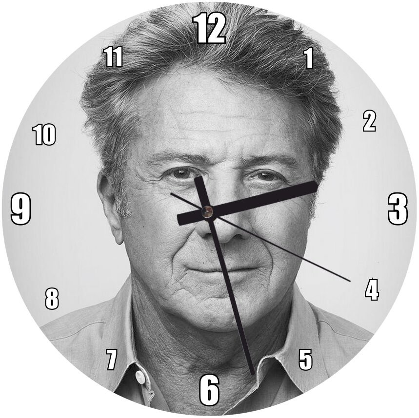 Dustin Hoffman Görseli Mdf Ahşap Duvar Saati 30 cm Çap