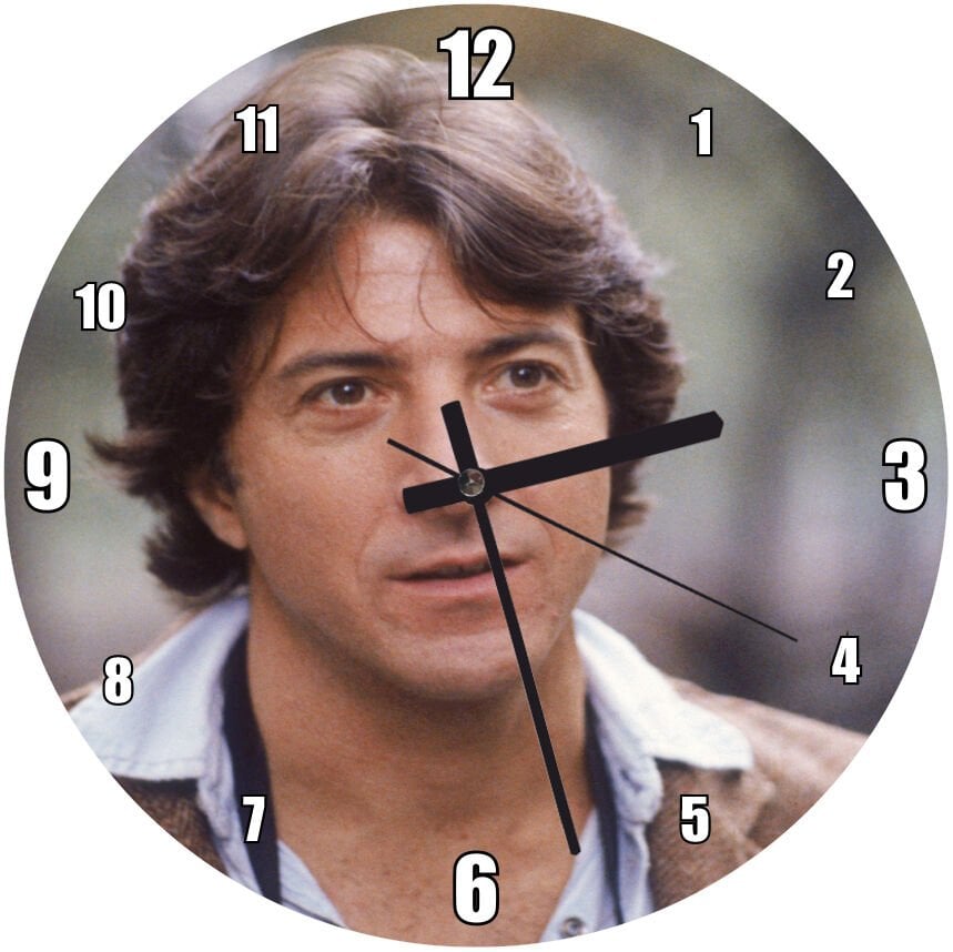 Dustin Hoffman Sevgi Bakışlar Mdf Ahşap Duvar Saati 30 cm Çap