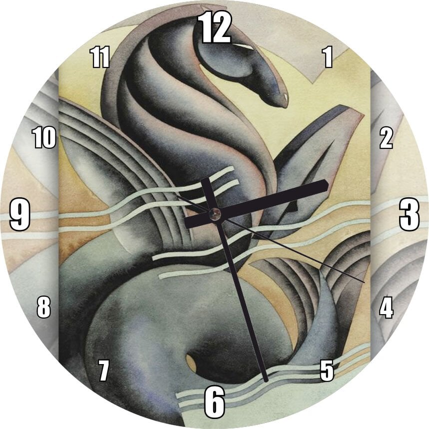 At Başlı Balık Kuyruklu Efsanevi Yaratık  Mdf Ahşap Duvar Saati