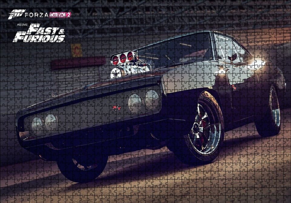 Hızlı ve Öfkeli Forza Horizon Görseli Puzzle Yapboz MDF Ahşap 1000 Parça 49 cm X 68 cm