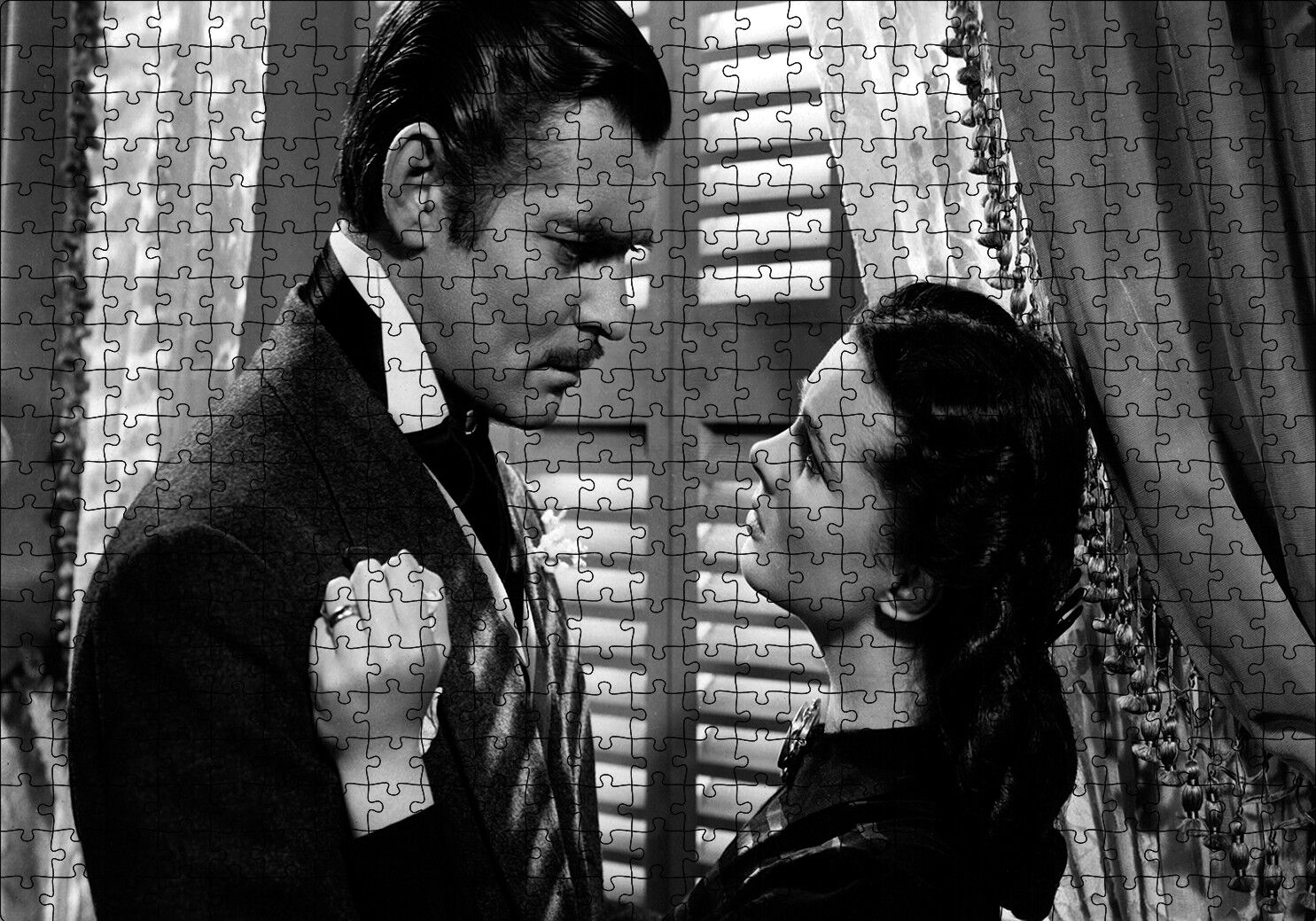 Gone With The Wind Film Afişi Puzzle Yapboz MDF Ahşap 500 Parça 49 cm X 68 cm