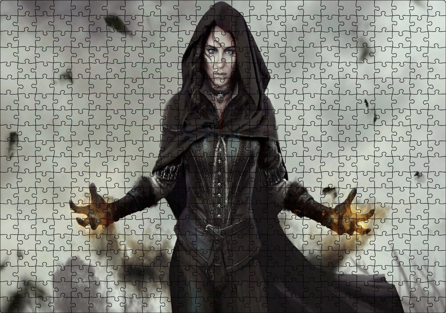 The Witcher 3 Vahşi Av Puzzle Yapboz MDF Ahşap 500 Parça 49 cm X 68 cm