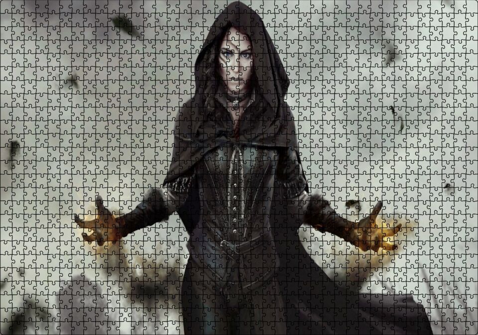 The Witcher 3 Vahşi Av Puzzle Yapboz MDF Ahşap 1000 Parça 49 cm X 68 cm
