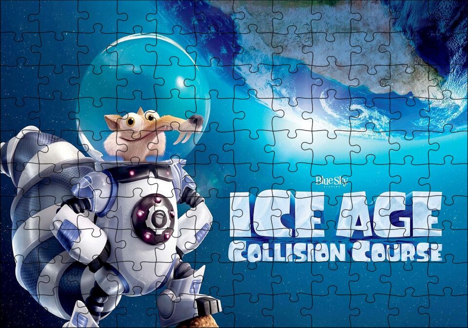 Buz Devri Küçük Bir Adım Büyük Karmaşa Puzzle Yapboz MDF Ahşap