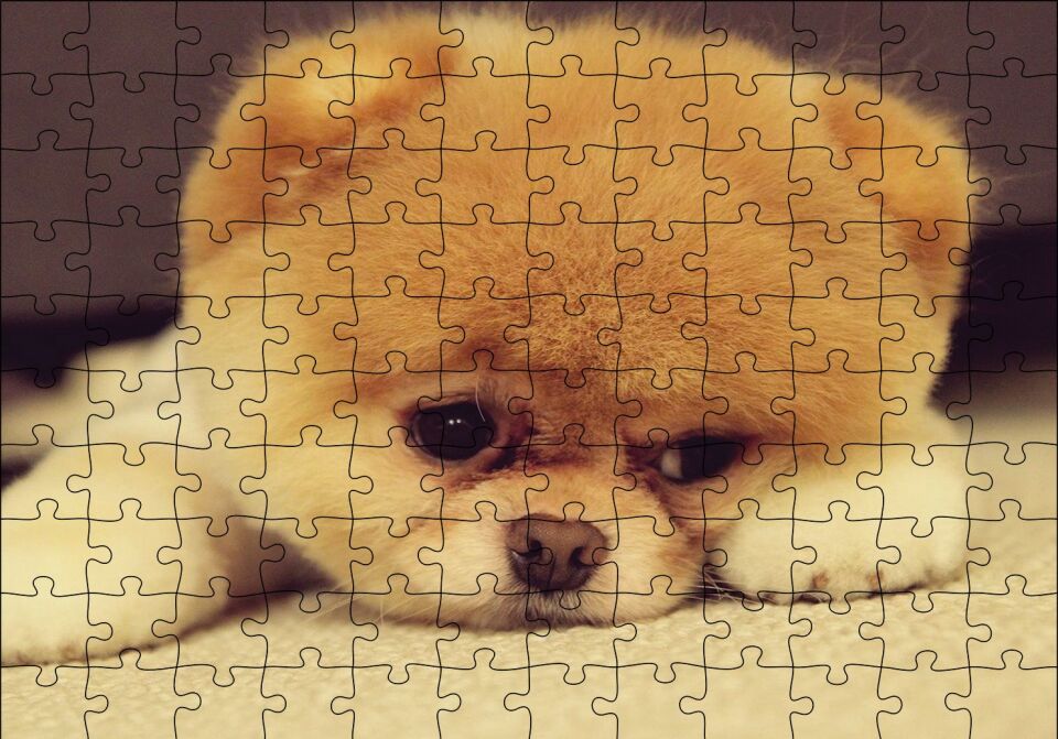 Yavru Chow Puzzle Yapboz MDF Ahşap 120 Parça 24 cm X 34 cm