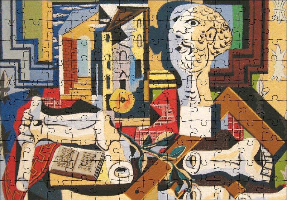 Studio Plaster Head1925 by Pablo Picasso Puzzle Yapboz MDF Ahşap 120 Parça 24 cm X 34 cm