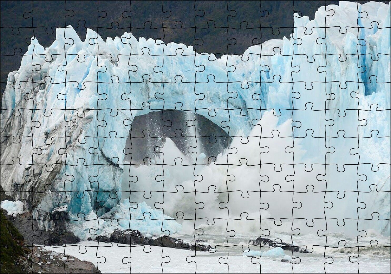 Eriyip Kopan Buzullar Puzzle Yapboz MDF Ahşap 120 Parça 24 cm X 34 cm