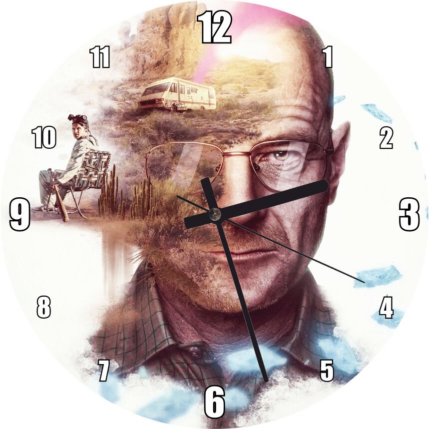 Breaking Bad Walter White ve Jesse Pinkman  Mdf Ahşap Duvar Saati