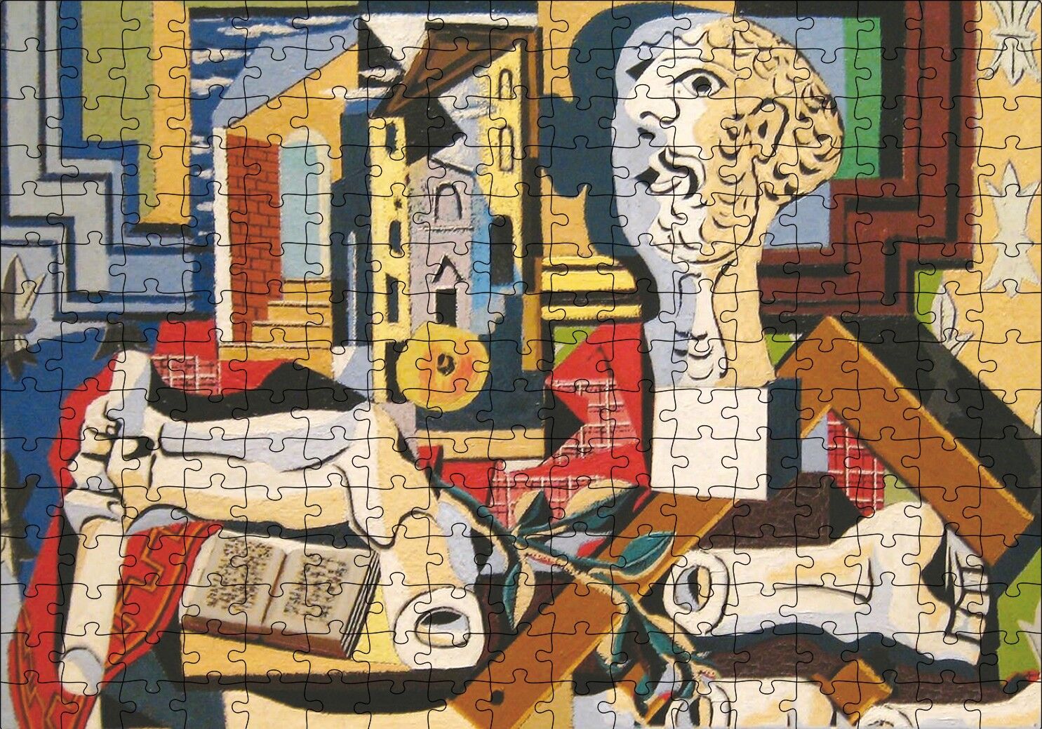 Studio Plaster Head1925 by Pablo Picasso Puzzle Yapboz MDF Ahşap 255 Parça 34 cm X 49 cm